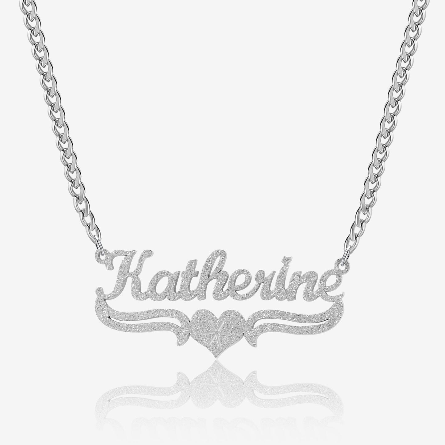 Collier Personnalisé Prénom | Collier Femme en Argent avec Cœur Découpé | Cadeau Unique pour Elle 5