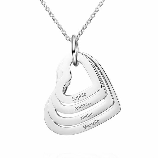 Collier Personnalisé Prénom Femme avec Pendentifs Cœur | Bijou Émotionnel pour Maman 2