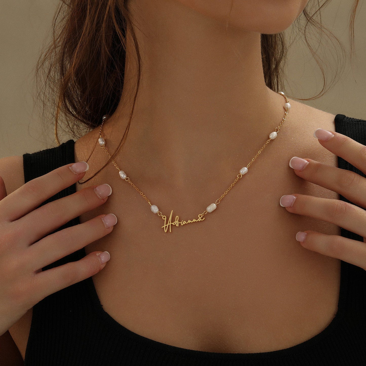 Collier Personnalisé Prénom Femme avec Chaîne en Perles | Idéal Cadeau Unique 3
