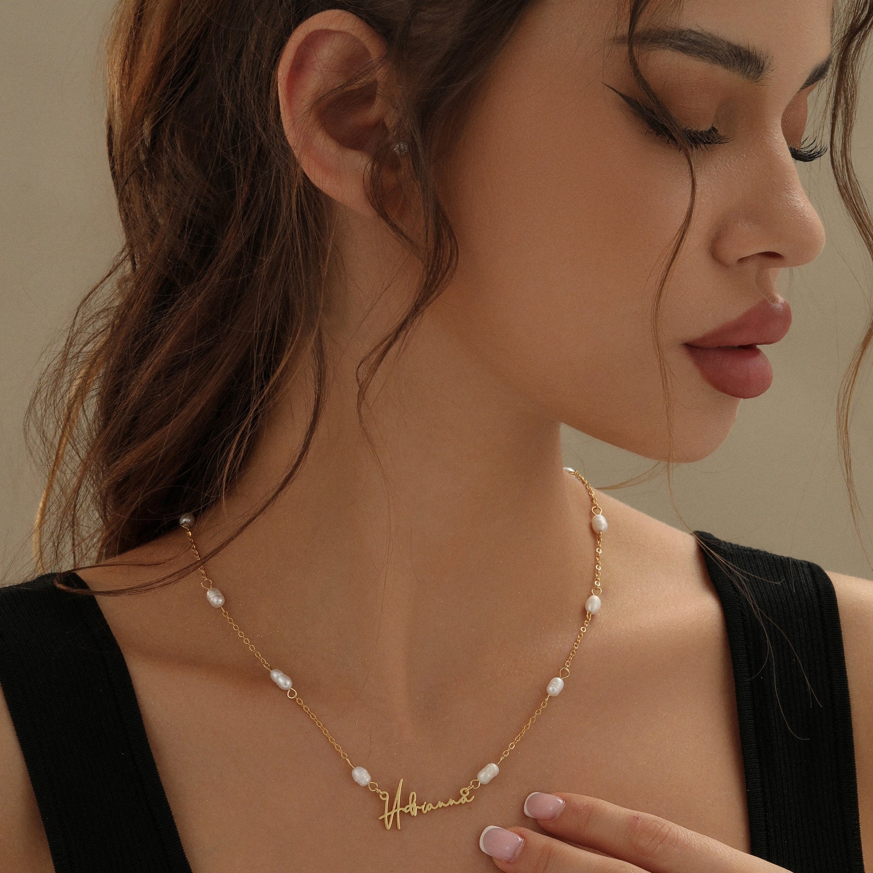 Collier Personnalisé Prénom Femme avec Chaîne en Perles | Idéal Cadeau Unique 2