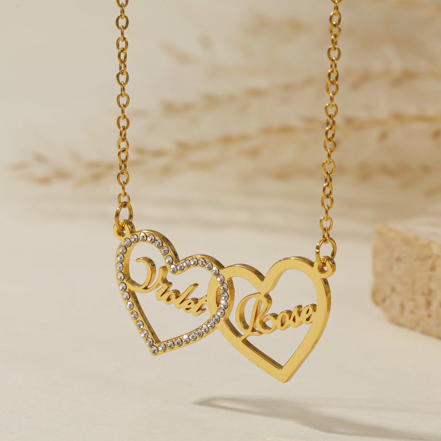 Bijoux Étoilés | Collier Personnalisé Prénom Femme avec Cœur Iced | Cadeau Unique pour Elle 3