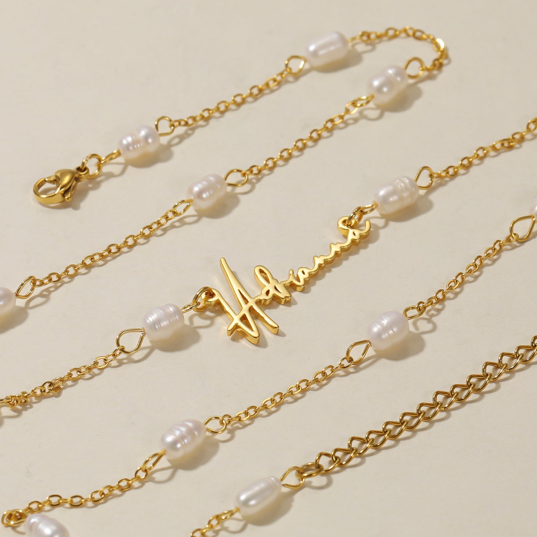 Collier Personnalisé Prénom Femme avec Chaîne en Perles | Idéal Cadeau Unique 6