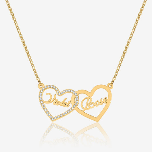 Bijoux Étoilés | Collier Personnalisé Prénom Femme avec Cœur Iced | Cadeau Unique pour Elle 1