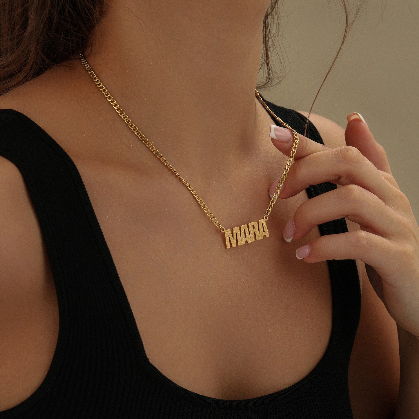 Collier Personnalisé Prénom en Argent avec Découpe Étoile | Cadeau Unique pour Elle 2