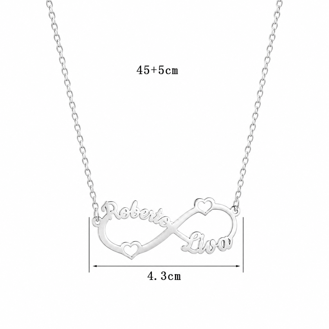 Collier Personnalisé Femme | Collier Infini avec Prénoms Gravés | Cadeau Émotionnel pour Maman 6