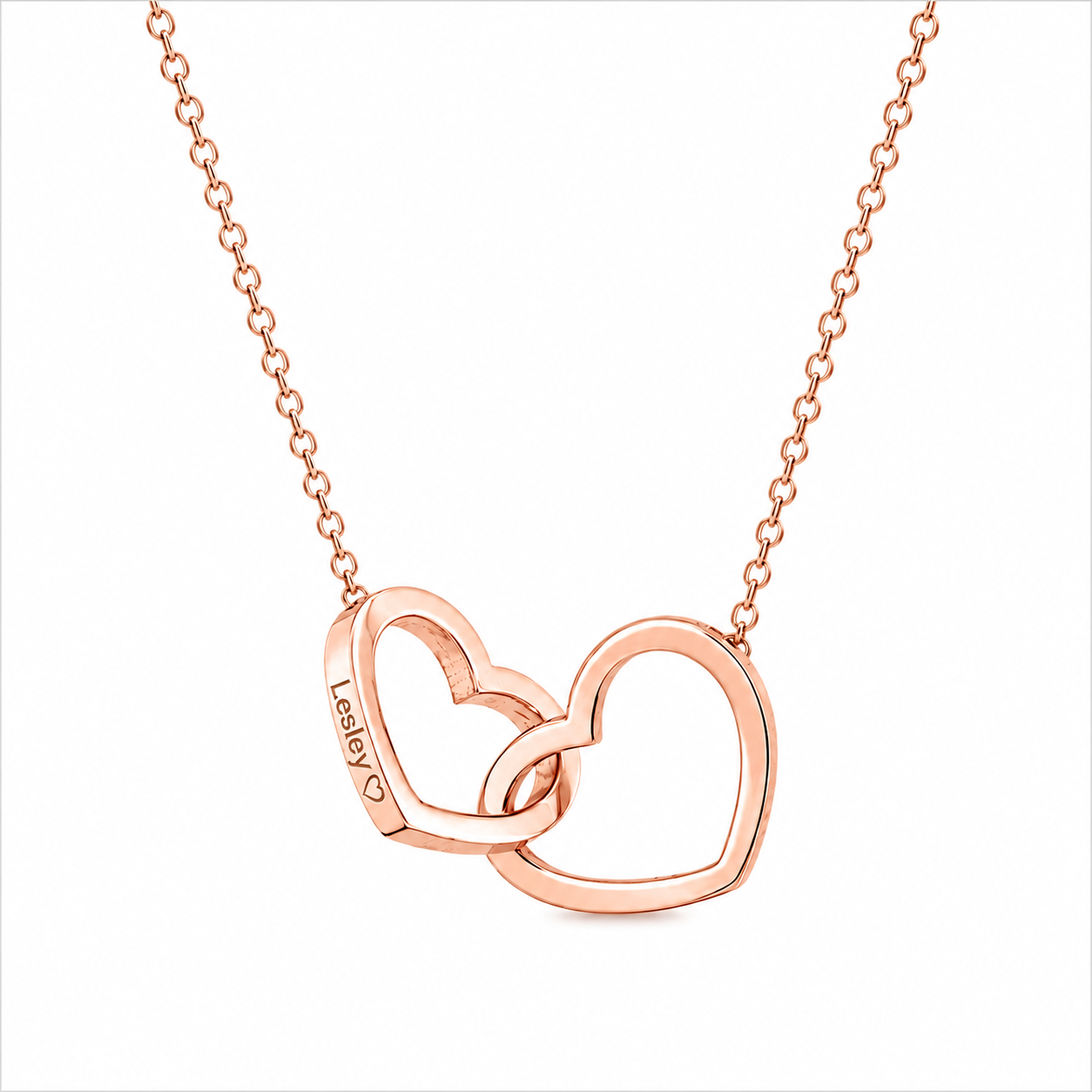 Collier Personnalisé Femme | Pendentif Double Cœur avec 2 Prénoms | Bijou Éternel en Acier Titane 5