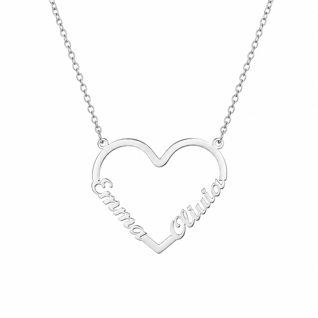 Collier Personnalisé Prénom Cœur en Acier Inoxydable Plaqué Or 18K | Cadeau Émotionnel pour Maman 7
