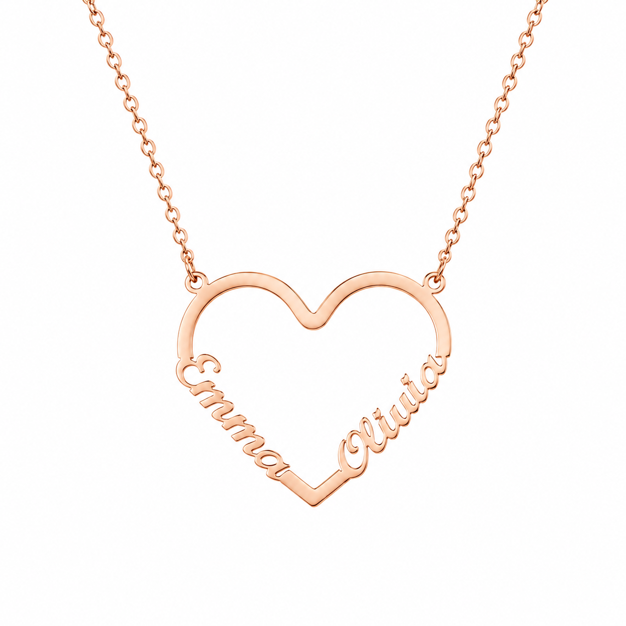 Collier Personnalisé Prénom Cœur en Acier Inoxydable Plaqué Or 18K | Cadeau Émotionnel pour Maman 6