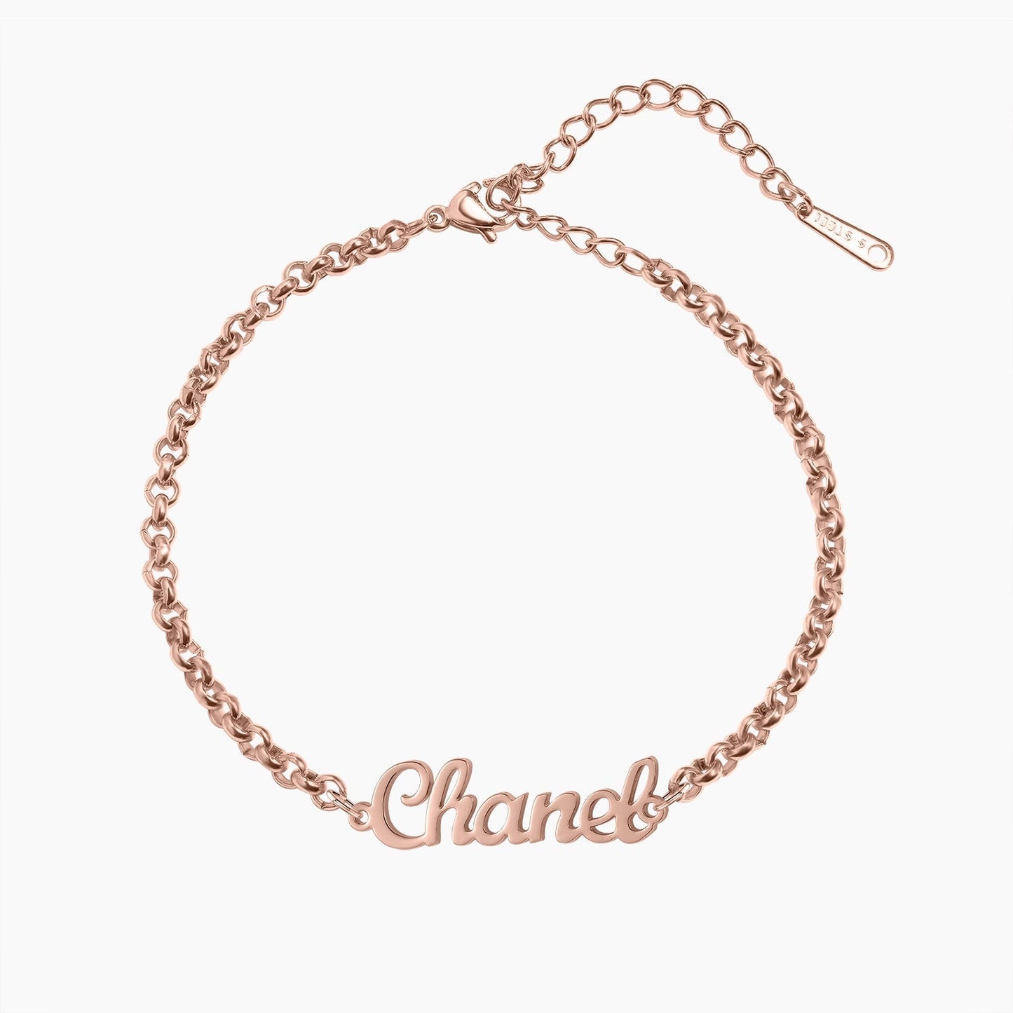 Ibaal | Bracelet Personnalisé Femme en Acier Inoxydable avec Prénom | Finition Or, Argent ou Or Rose pour Un Cadeau Unique 4