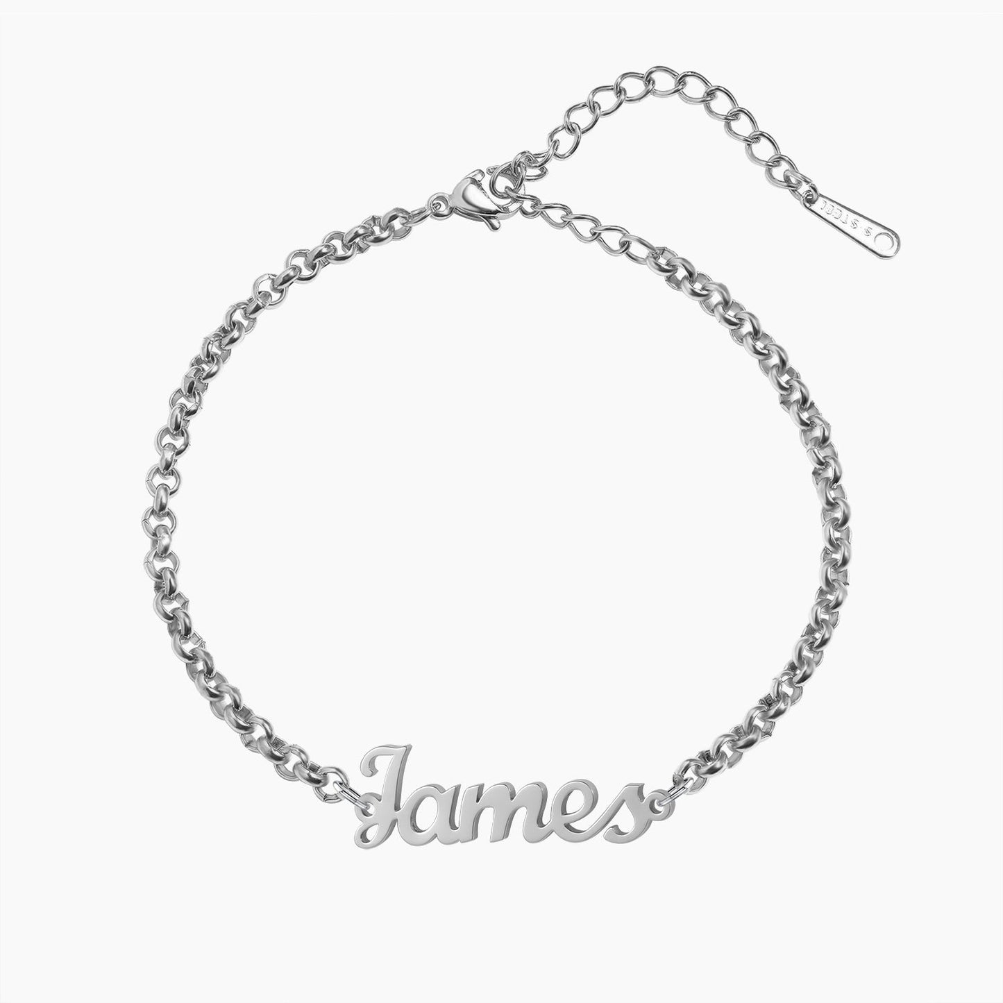 Ibaal | Bracelet Personnalisé Femme en Acier Inoxydable avec Prénom | Finition Or, Argent ou Or Rose pour Un Cadeau Unique 5