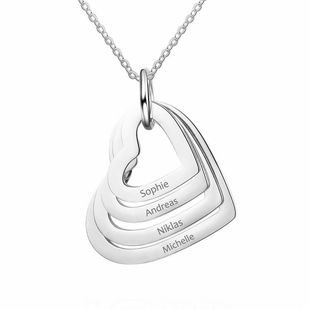 Collier Personnalisé Prénom Femme avec Pendentifs Cœur | Bijou Émotionnel pour Maman 2