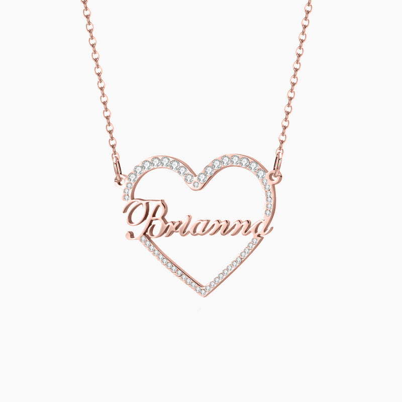 Collier Personnalisé Femme | Collier Prénom en Cœur Iced avec Personnalisation | Cadeau Unique pour Elle 5