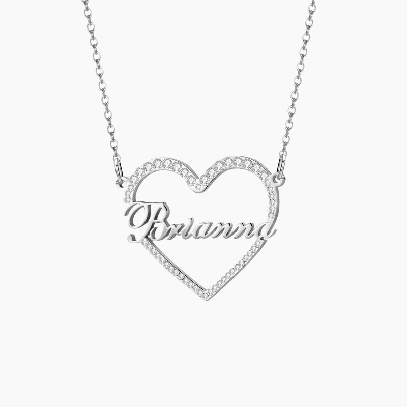 Collier Personnalisé Femme | Collier Prénom en Cœur Iced avec Personnalisation | Cadeau Unique pour Elle 6