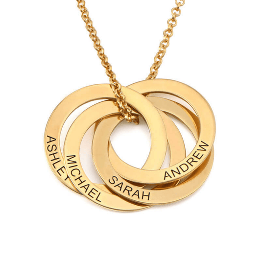 Personalized Interlocking Name Necklace for Moms with Up to 4 Names | Elegant Family Connection Jewelry 1