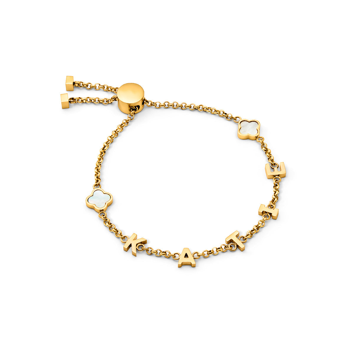 Bracelet Personnalisé Femme | Prénom en Plaqué Or 18K | Bijou Élégant pour Cadeau Unique 1