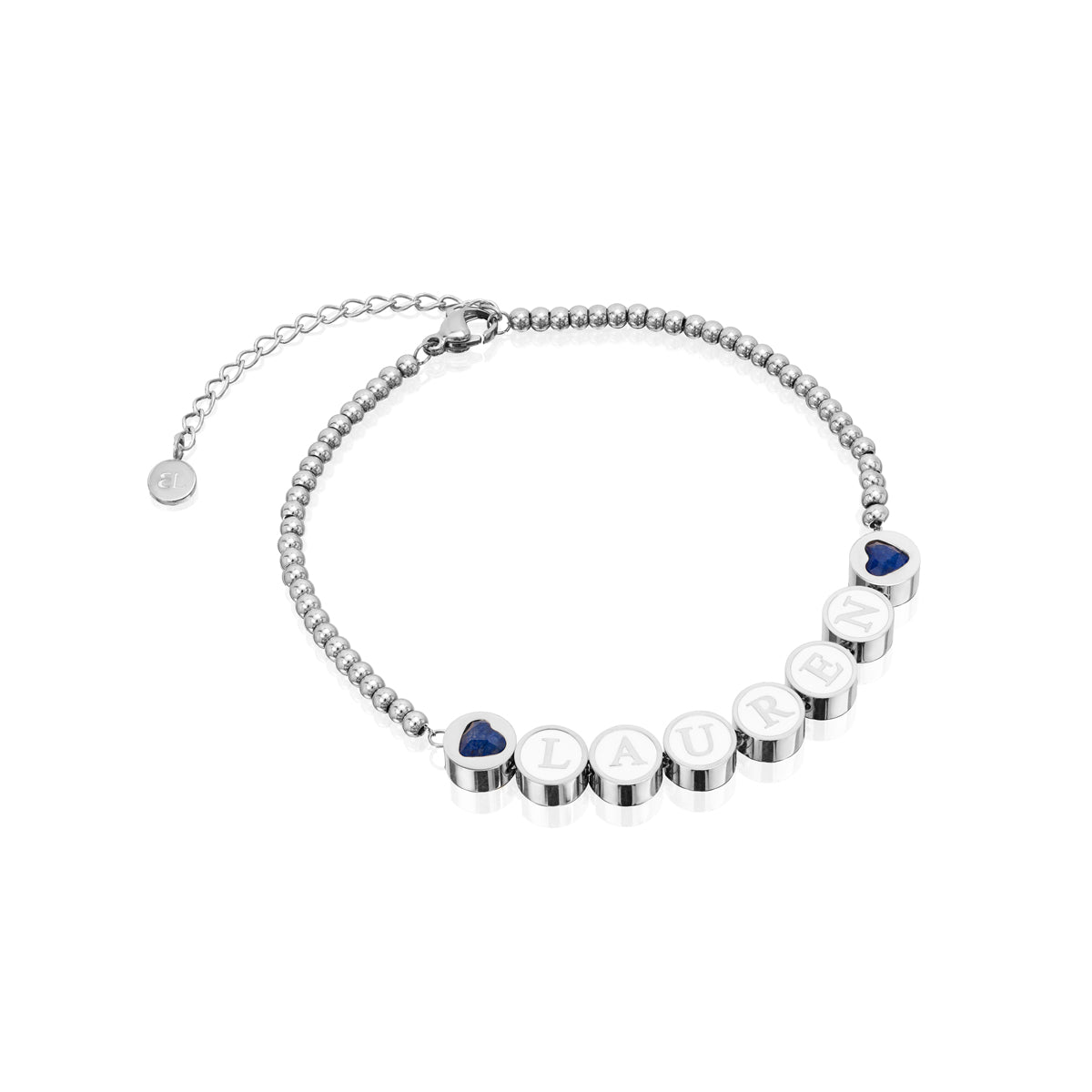 Ibaal | Bracelet Personnalisé en Argent avec Prénoms et Pierres de Naissance | Bijoux Personnalisé Femme pour Maman 1
