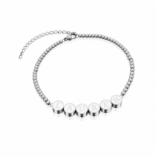 Ibaal | Bracelet Personnalisé en Argent avec Prénoms et Pierres de Naissance | Bijoux Personnalisé Femme pour Maman 2