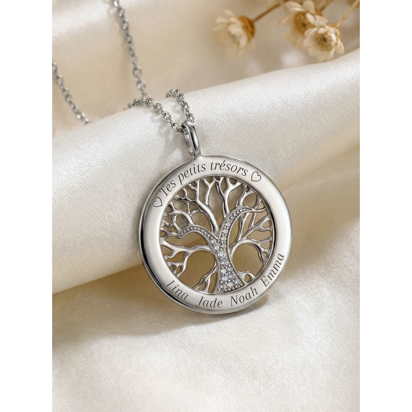 Arbre de Vie | Collier Personnalisé Prénom en Or 18K avec Pendentif Éclatant | Bijou Unique pour Femme 5