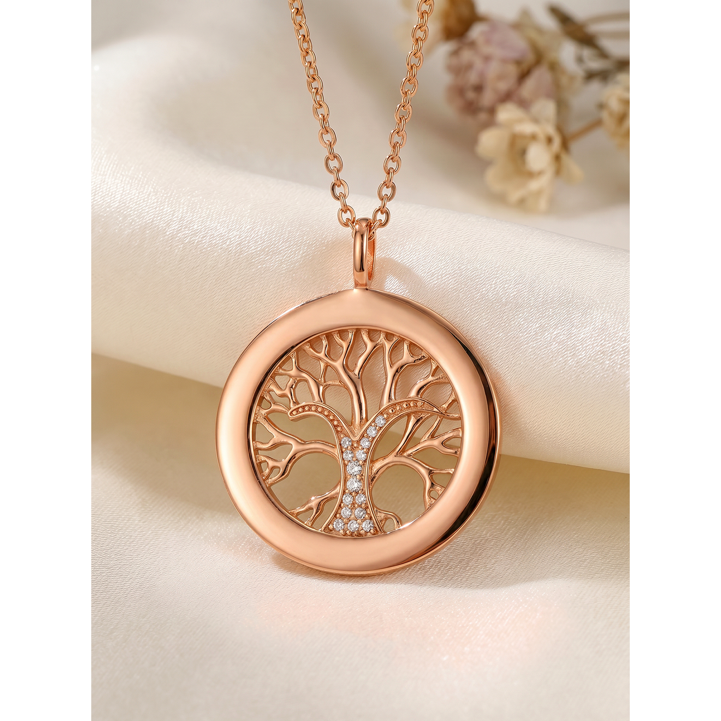 Arbre de Vie | Collier Personnalisé Prénom en Or 18K avec Pendentif Éclatant | Bijou Unique pour Femme 7