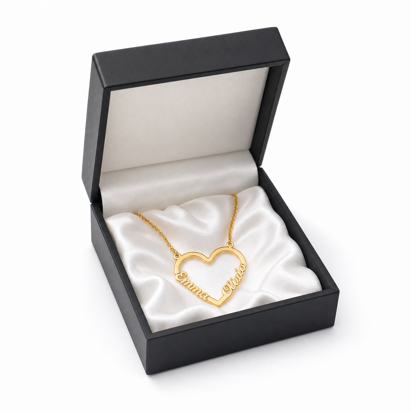 Collier Personnalisé Prénom Cœur en Acier Inoxydable Plaqué Or 18K | Cadeau Émotionnel pour Maman 3